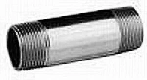 Negro Boquilla Doble Con Rosca Exterior 1 1/4" - Picture 1 of 1