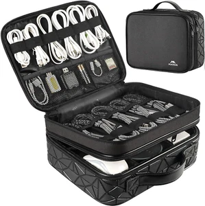 Bolsa de Archivos para Cable DJ con Divisor Ajustable, Estuche Organizador para Equipo de DJ, Inscripciones de Sonido - Imagen 1 de 7