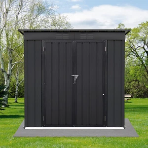 6'x4' Outdoor Storage Shed Metal Garden Tool Shed w/Lockable Doors for Backyard - Picture 1 of 8