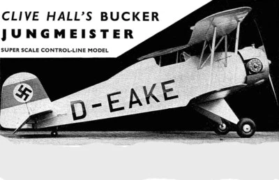 Model Airplane Plans (UC): Bucker Jungmeister 36" Super Scale for .19 Engine - Image 1 of 3