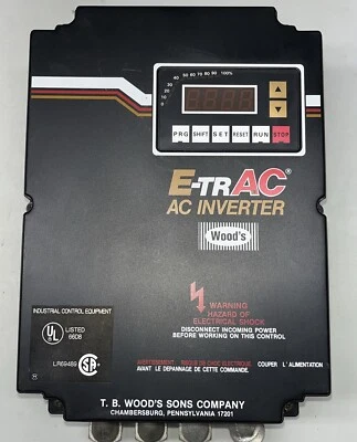 Woods AFC2000-7B2 E-Trac inversor de CA unidad VFD 230 V 3 PH salida 3/4 HP Foto 1 de 4