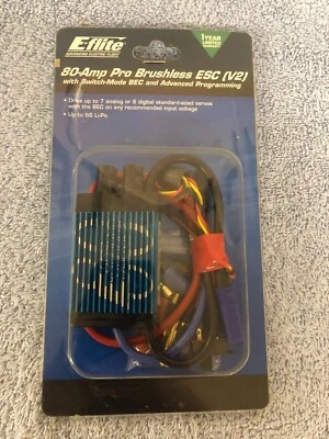 E-flite 80-Amp Pro Switch-Mode BEC Brushless ESC EC5 EFLA1080B - Image 1 of 2