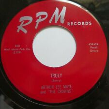 Arthur Lee Maye & The Crows 45 Truly / Oochie pachie REPRO doowop MINT- Hf 312