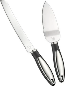 LUSHIG Wedding Cake Knife and Server Set, Cake Cutter And Server with Non Sli... - Picture 1 of 8