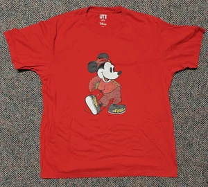 Uniqlo UT Mickey Mouse China Disney T-Shirt Men's Size XL Red, NEW - Picture 1 of 5