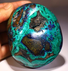 822 g 3.85" Sharp Polished Free Form Azurite Malachite Chrysocolla, Peru! AZS167 - Picture 1 of 6