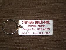 Vintage Stephens Buick Gmc Orange Texas Metal Car Keychain