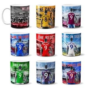 Personalised Football Mug Fan Cup Fathers Birthday Valentines Day Gift AFM - Picture 1 of 143