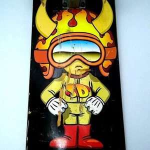Speed Demons Logo Vintage Used Skateboard Riot Gear Trucks Tail Devil 31" Black - Picture 1 of 7