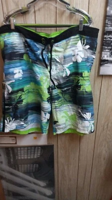 Bañador Speedo Hombre Negro Azul Verde Blanco Hibisco Flores Tropical  Foto 1 de 4