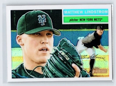 Matthew Lindstrom 2005 Topps Heritage refractor cromado THC79 NY Mets 547/556 Foto 1 de 2