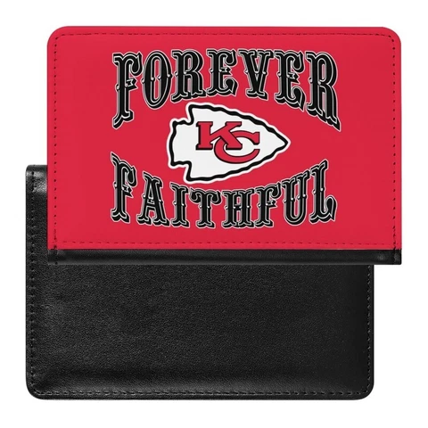 Forever Faithful Kansas City Chiefs Passport Holder Protector Cover Wallets Cover