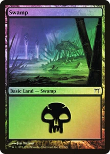 Magic The Gathering MTG SWAMP (297) FOIL Champions of Kamigawa NM Near Mint - Picture 1 of 1