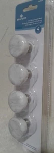 New seal ! 1-3/8" ELEGANT MARBLE KNOBS CHAMPAGNE BRONZE FINISH STEMS 3083026  - Picture 1 of 3