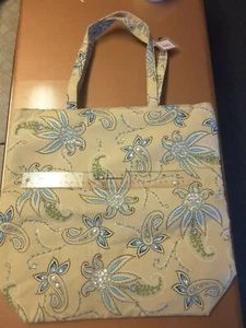 Womans tan blue stylish Mossimo cloth bag with sequins - Picture 1 of 3