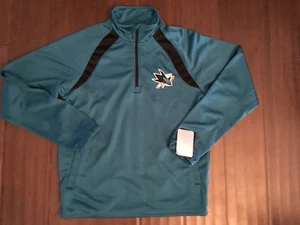 San Jose Sharks NEW Mens Medium High Impact 1/2 Zip Pullover . NHL Hockey NWT - Picture 1 of 3