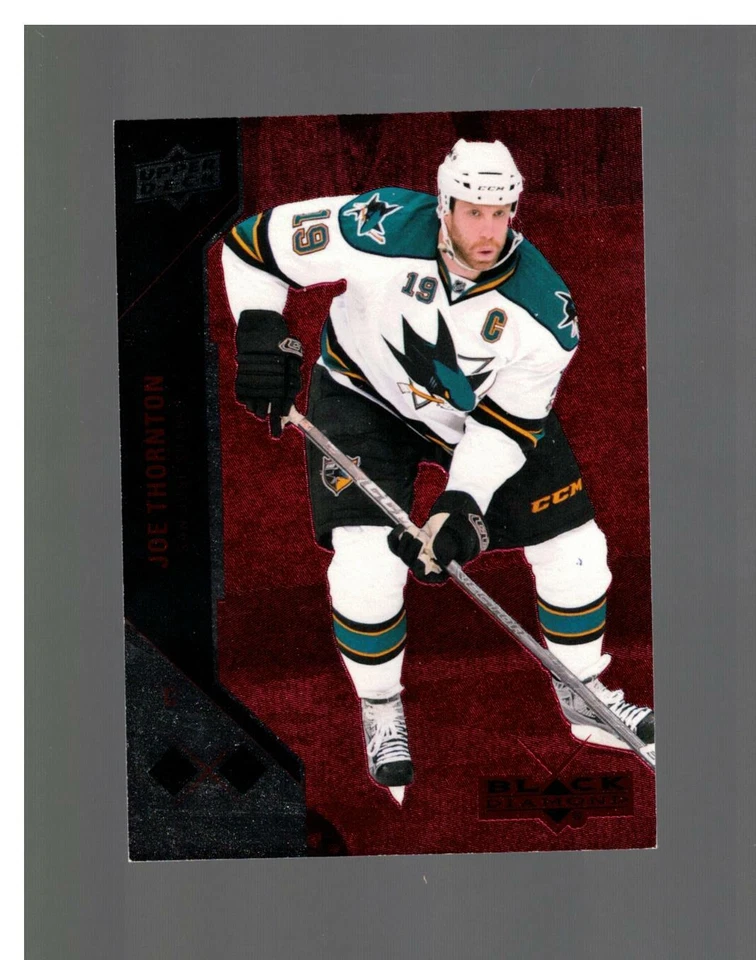 2011-12 UD BLACK DIAMOND JOE THORNTON #134 DOUBLE DIAMOND RUBY 021/100 SHARKS - Image 1 of 2