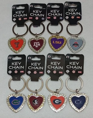 Llavero universitario en forma de corazón con licencia de la NCAA 22 equipos diferentes Foto 1 de 4