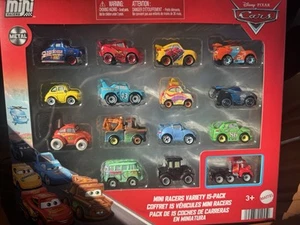🚗 Disney Pixar Cars Mini Racers 15 Pack Jocko Flocko Mack Lizzie Chick Hicks - Picture 1 of 5