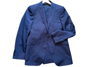 JOHN LEWIS ~LONDON ELEGANT BLUE WOOL/MOHAIR BUSINESS/WORK SUIT UK 42L EU 52L - Picture 1 of 12