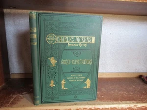 Old GREAT EXPECTATIONS Book 1876 CHARLES DICKENS VICTORIAN ANTIQUE ADVENTURE ART - Picture 1 of 12