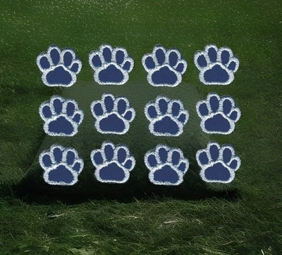 Blue Dog Paw Patch Embroidered Iron on Sew on Cut out Lot of 12 - Image 1 of 3
