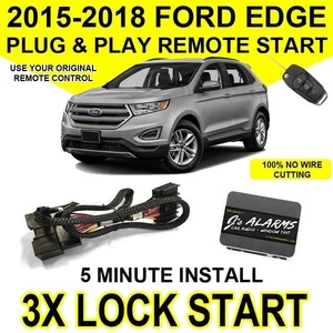 2015-2018 Ford Edge Remote Start Plug & Play Easy Install SUV 3X Lock Start FO2 - Picture 1 of 1