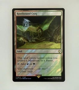MTG: Rootbound Crag (Surge Foil) Commander: Final Fantasy Foil NM - Picture 1 of 2