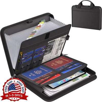 Organizador de archivos tipo acordeón, ignífugo, con múltiples bolsillos NEW US - Image 1 of 4