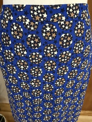 Falda midi plisada Boden para mujer Saskia línea A UK18 US 14 bolsillos azules con estampado de estrellas Foto 1 de 4