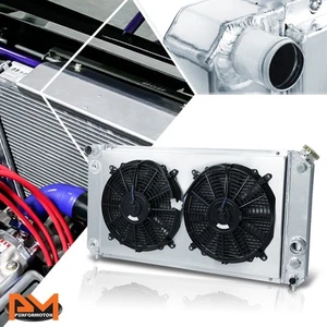Radiador de carreras de aluminio de 3 filas para 94-04 Chevy S10/GMC Sonoma 4,3 L con cubierta de ventilador - Imagen 1 de 1