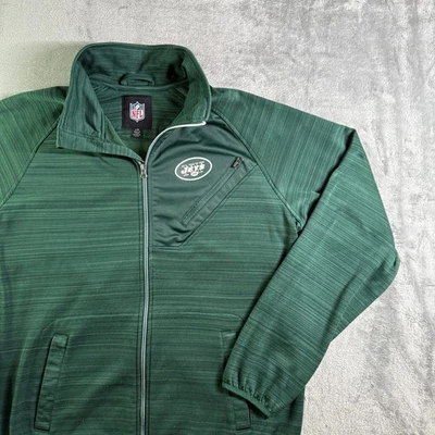 NFL New York Jets Full Zip Jacket Mens Large Green Football Coat - Image 1 of 4
