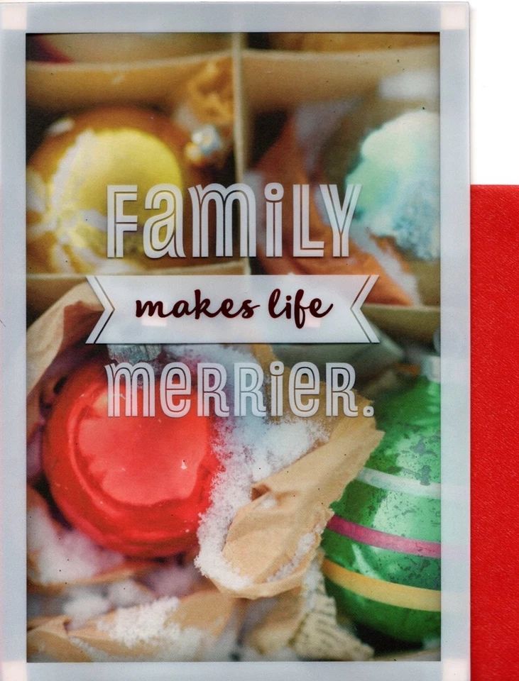 Tarjeta de felicitación Feliz Navidad mamá papá padres recuerdos familiares del hogar sello Foto 1 de 3