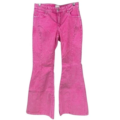 Pantalones de pana rosa BDG de tiro bajo Barbie para mujer (27) (29x30,5) acampanada inferior Foto 1 de 4