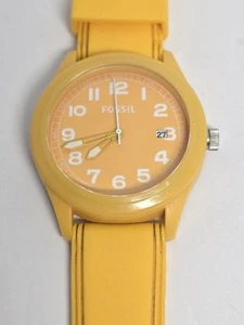 Fossil JR1299 Yellow Dial Watch Quartz Movement  50ml Water resistant 43 mm - Picture 1 of 3
