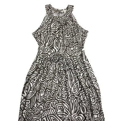 Banana Republic Maxi Dress Womens Small Brown White Geometric Halter Preppy Boho - Image 1 of 4