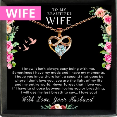 Collar A Mi Esposa, Regalo Para Esposa, Aniversario Amor Corazón, Collar Para Esposa Foto 1 de 4