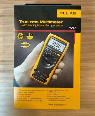 Fluke 179 Digital Multimeter True RMS hochpräzise Handhintergrundbeleuchtung ... - Bild 1 von 2