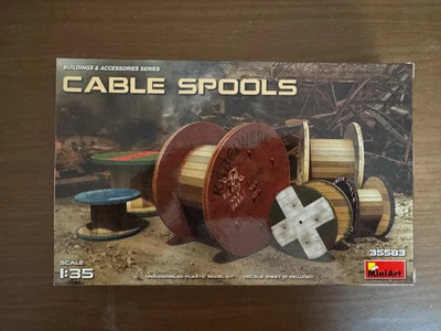 Cable Spools Diorama Accessories 1:35 Plastic Model Kit MINIART - Immagine 1 di 2