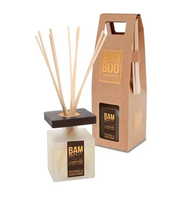 Heart & Home Bamboo 80ml Scented Reed Diffuser Set PATCHOULI & GUAIAC WOOD - Image 1 of 3