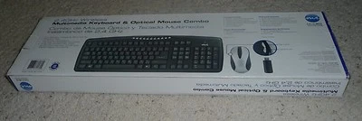 Rare Micro Innovations KB1100W Black Wireless Keyboard and Black/Silver Mouse - Image 1 of 3