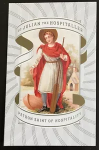 St Julian the Hospitaller - Feast Day February 12th - blank inside notecard - Picture 1 of 3