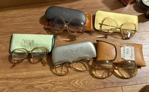 5 Vtg Women’s Eye Glasses/separate Cases - Picture 1 of 11