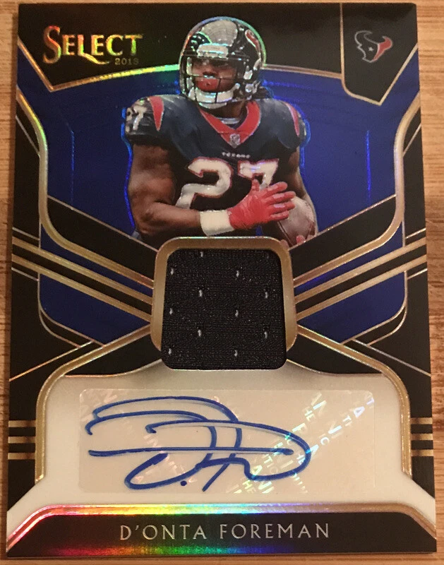 2018 Select Autograph Jersey Prizm D’Onta Foreman MP-DF Houston Texans #’d /75 - Image 1 of 2