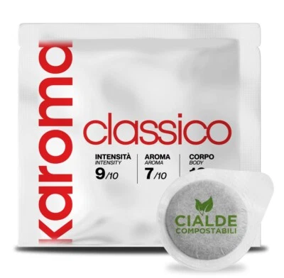 150 cialde compostabili ESE 44 Caffè Karoma Classico - Cremoso