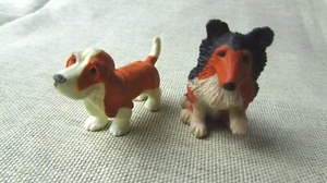 Set of two miniature rubber dogs figures Doll House Pet MILTO 1993 - Picture 1 of 8