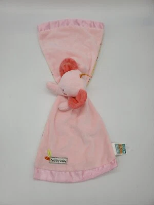 Kids Preferred Healthy Baby Pink Elephant Blanket Lovey Satin Trim Soft Baby Toy - Image 1 of 4