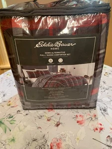 Eddie Bauer Willow Plaid Reversible Comforter Set Full Queen - Picture 1 of 6