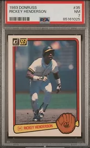 1983 Donruss — Rickey Henderson — 4th Year — PSA 7 — NEWLY CASE (May 2024) - Picture 1 of 3