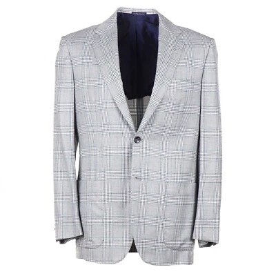 Kiton Mid-Weight Gray and Green Check Cashmere Sport Coat 40R (Eu 50) NWT - Image 1 of 4